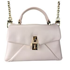 Ted Baker London Poppy Top Handle Satchel Bag Purse Crossbody Strap Pink Leather